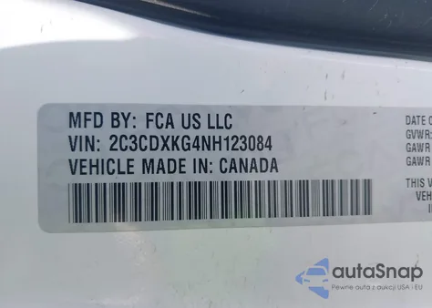 2022 Dodge Charger Police Awd z USA, uszkodzony, nr VIN 2C3CDXKG4NH123084